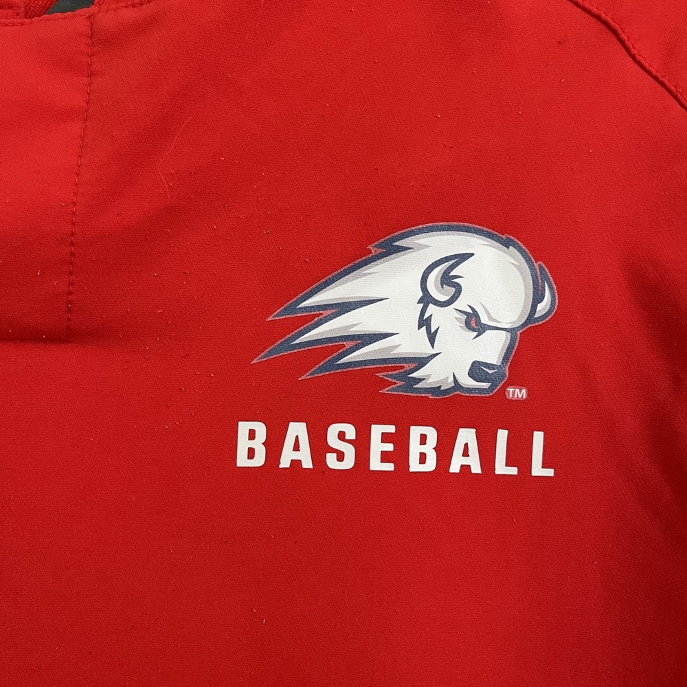 Utah Tech Baseball Pull Over Nike Shirt Mens Sz L Red Short Sleeve - Picture 5 of 14